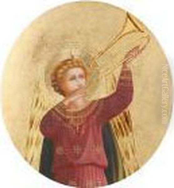 Angels Oil Painting by Fra Angelico (Guido di Pietro)