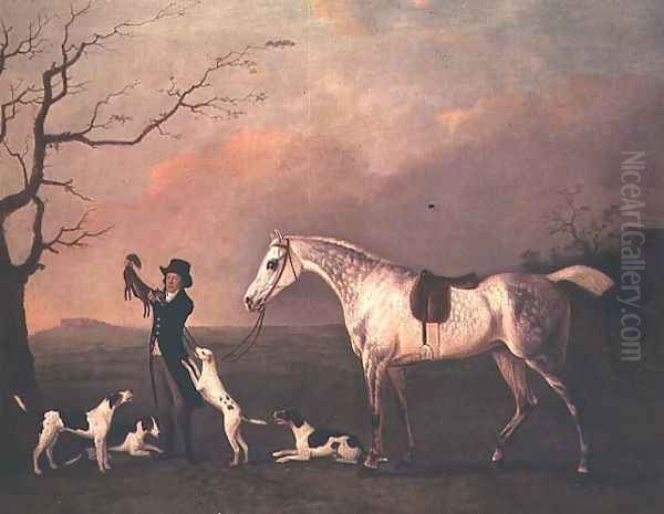 Mr Deverill with his favourite hunter, Gay Lass, 1793 Oil Painting by John Boultbee