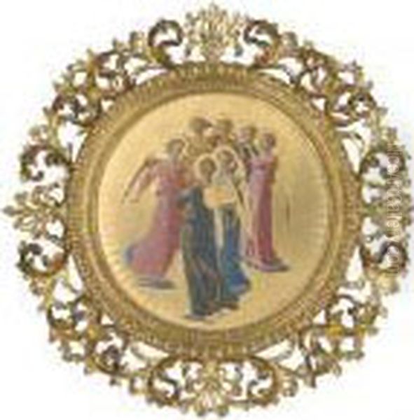 A Choir Of Angels Oil Painting by Fra Angelico (Guido di Pietro)