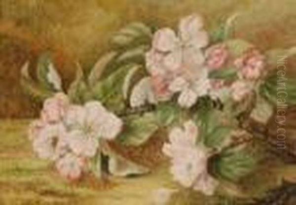 Still Life Study Offlowers Oil Painting by Helen Cordelia Coleman Angell