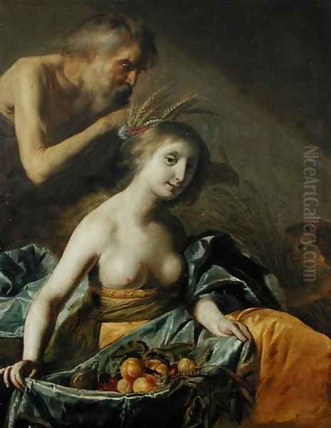 Vertumnus and Pomona, mid-17th century Oil Painting by Paulus Bor