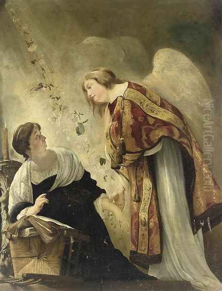 The Annunciation Oil Painting by Paulus Bor