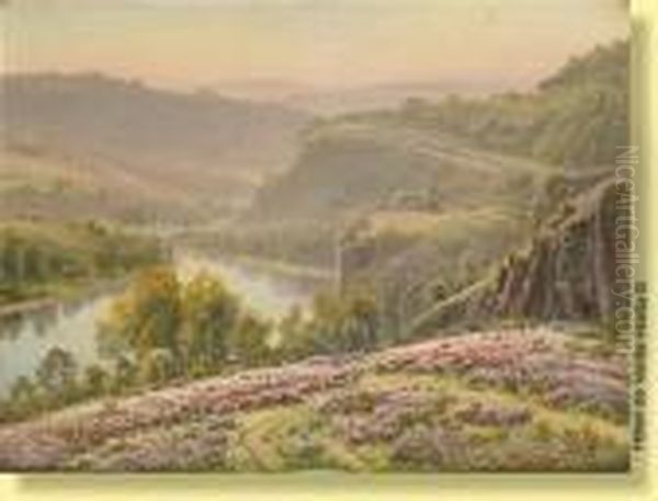 Vue De Correze Oil Painting by Gaston Anglade