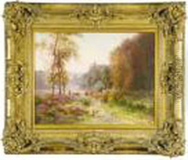 Paysage. Oil Painting by Gaston Anglade