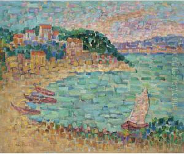 Le Petit Port Oil Painting by Charles Angrand