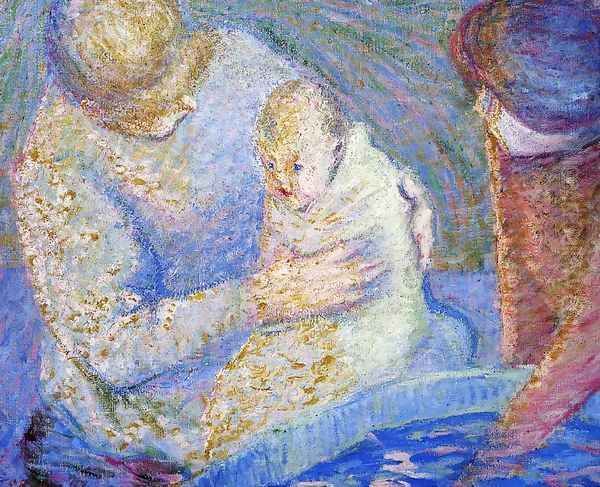 The Child Bathing Oil Painting by Theodore Butler