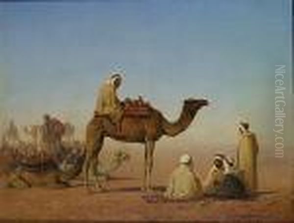 Un Campement Arabe Oil Painting by Henrik Ankarcrona