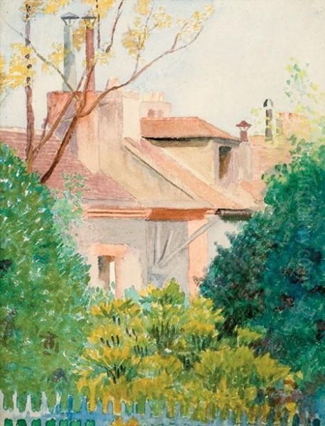 Study Of A House, Paris Oil Painting by Thomas Pollock Anschutz