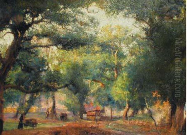 Paturage Sous Les Ombrages Oil Painting by Louis Joseph Anthonissen