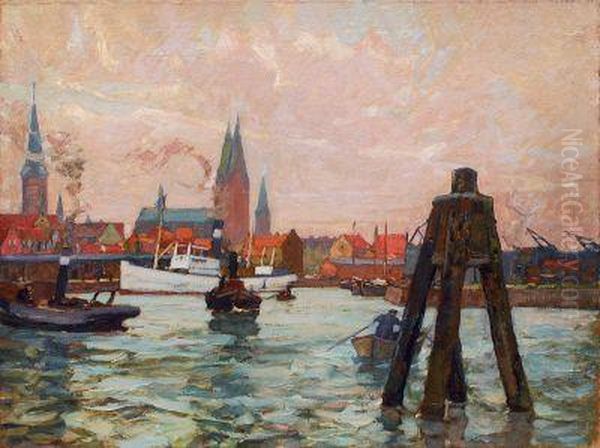 Im Lubecker Hafen by Otto Antoine