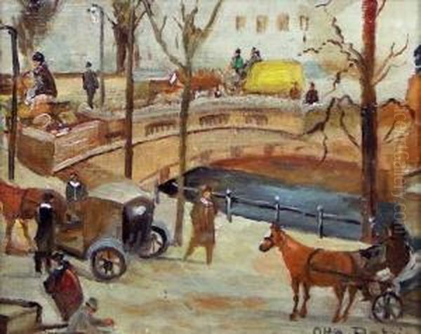 Von Der Heydt-brucke Im Berliner Tiergarten Im Winter by Otto Antoine