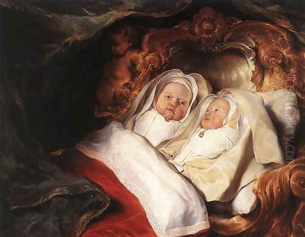 The Twins Clara and Aelbert de Bray c. 1646 Oil Painting by Salomon de Bray