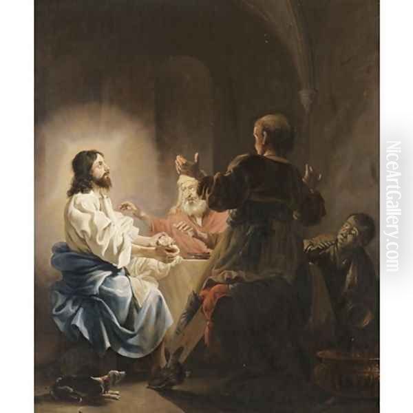 The supper at Emmaus Oil Painting by Salomon de Bray