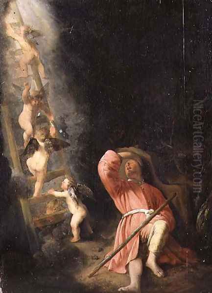 Jacob's Ladder Oil Painting by Salomon de Bray