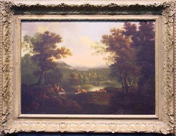 Bucolic Landscape With Drover And Cattle Oil Painting by Hendrik van Anthonissen