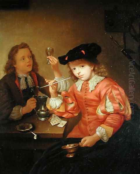 The Young Cavaliers Oil Painting by Arnold Boonen