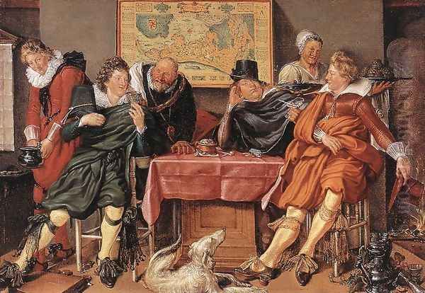 Merry Company 1617-20 Oil Painting by Willem Buytewech