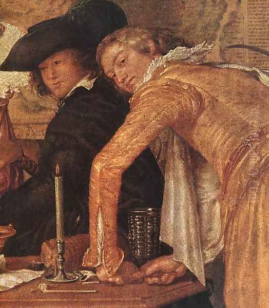 Merry Company (detail) 1620-22 Oil Painting by Willem Buytewech