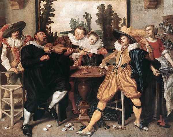 Merry Company 1622-24 Oil Painting by Willem Buytewech