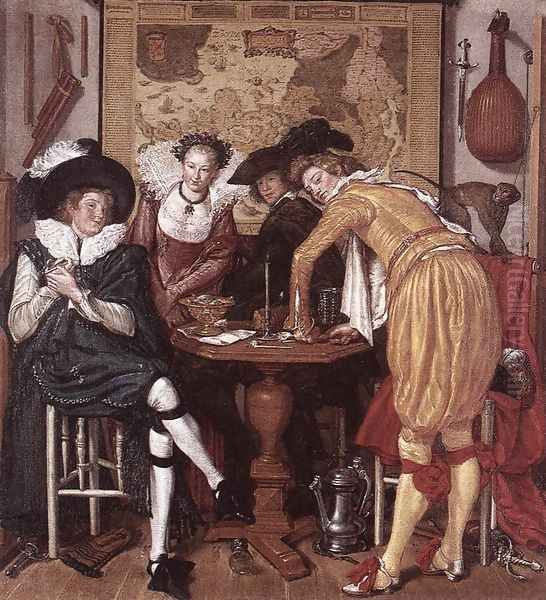 Merry Company 1620-22 Oil Painting by Willem Buytewech