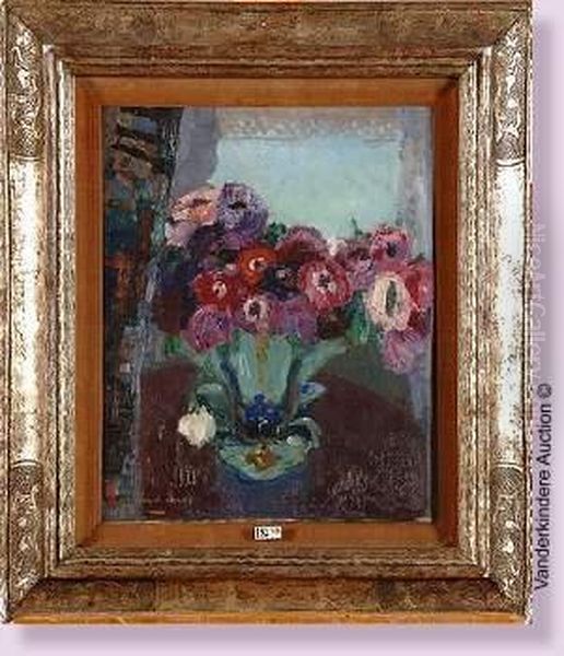 Vase D'anemones Oil Painting by Armand Apol