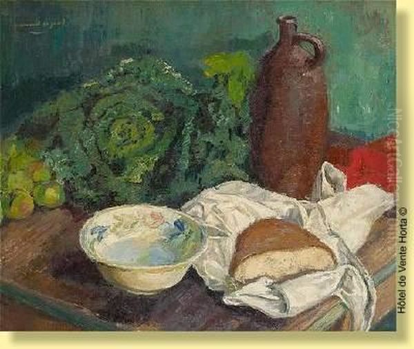 Composition Au Pain Et Au Chou Vert Oil Painting by Armand Apol