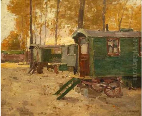 Les Roulottes. Oil Painting by Armand Apol