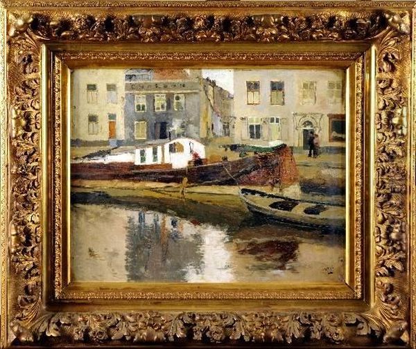 Quai Au Charbon Oil Painting by Armand Apol