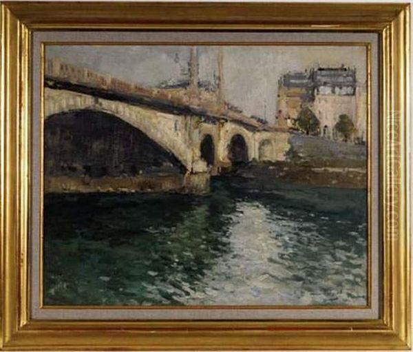 Vue De Paris, Quai De Seine Oil Painting by Armand Apol