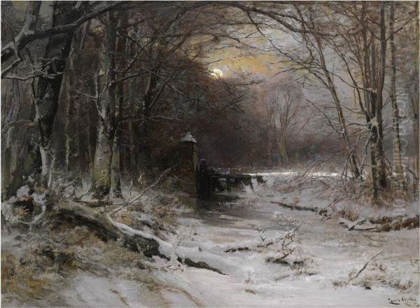 Winter In The Haagse Bos Oil Painting by Louis Apol