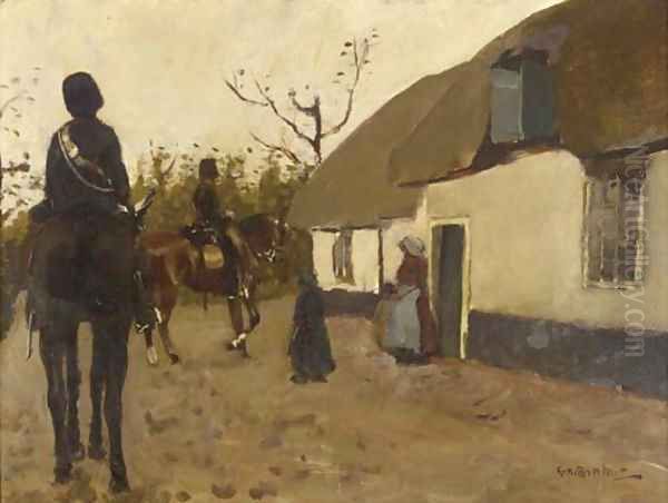 Op verkenning Oil Painting by George Hendrik Breitner