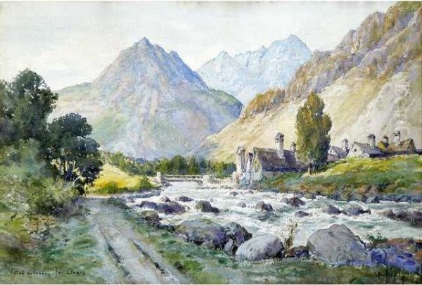 Vallee Du Veneon Oil Painting by Emile Appay