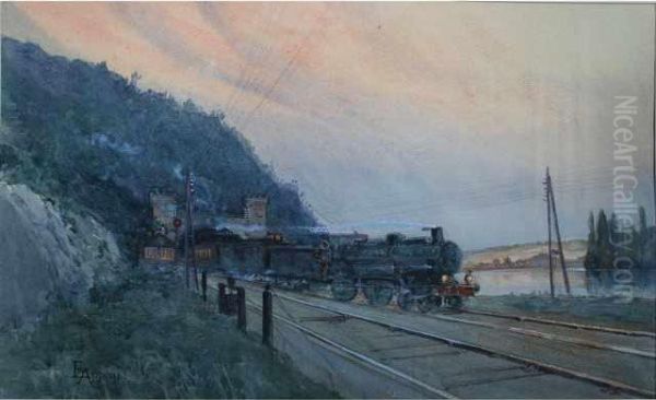 Le Train Oil Painting by Emile Appay