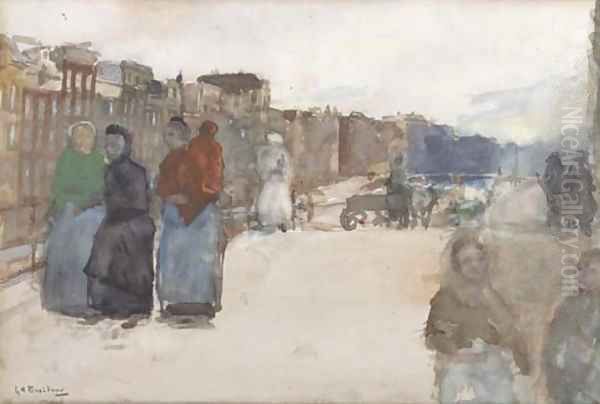 Waspitten on the Rokin, Amsterdam Oil Painting by George Hendrik Breitner