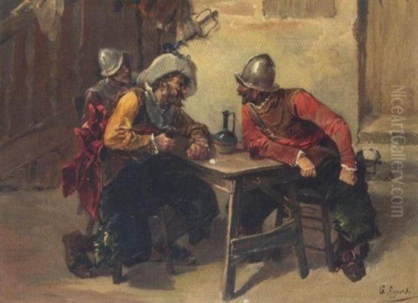 Cavalier's Tale Oil Painting by Georges Appert