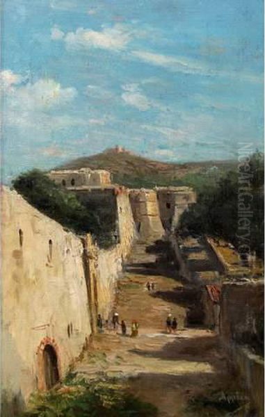 :scene Orientaliste Oil Painting by Louis Appian