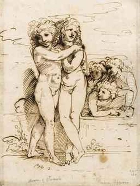 Cupid And Hymen Accompanied By Amorini Oil Painting by Andrea, the Elder Appiani