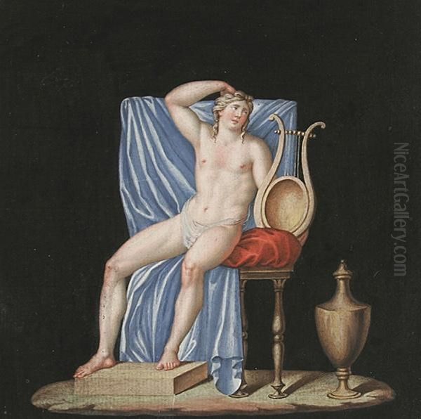 Apollo Sitzend, Zu Seiner Linken Eine Leiter Oil Painting by Andrea, the Elder Appiani