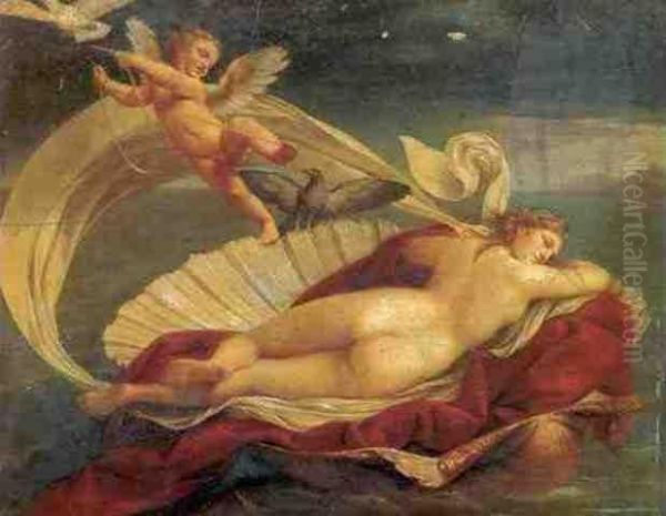 Venus Reclining On A Shell Oil Painting by Andrea, the Elder Appiani