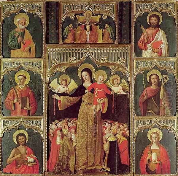 Altarpiece of the Virgin of the Rosary, c.1500 Oil Painting by Ludovico Brea