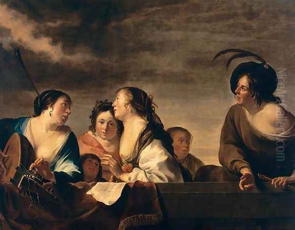 A Concert c, 1646 Oil Painting by Jan Gerritsz van Bronchorst