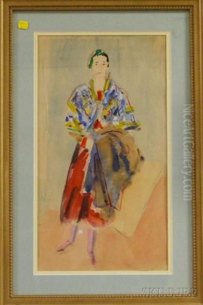 Portrait Of Catherene Green Arapoff Oil Painting by Alexis Pawlowitsch Arapoff