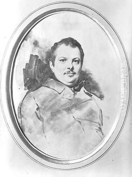 Portrait of Honore de Balzac c.1820 Oil Painting by Louis Boulanger