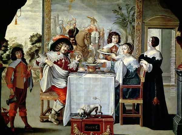 The Five Senses - Taste Oil Painting by Abraham Bosse