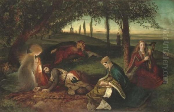 The Sancgreall Oil Painting by James Archer