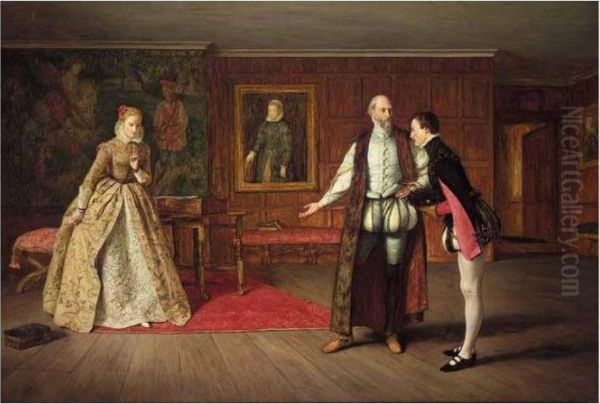 The Introduction Oil Painting by James Archer