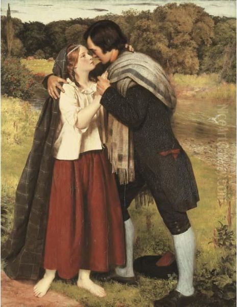 The Betrothal Of Robert Burns And Highland Mary Oil Painting by James Archer