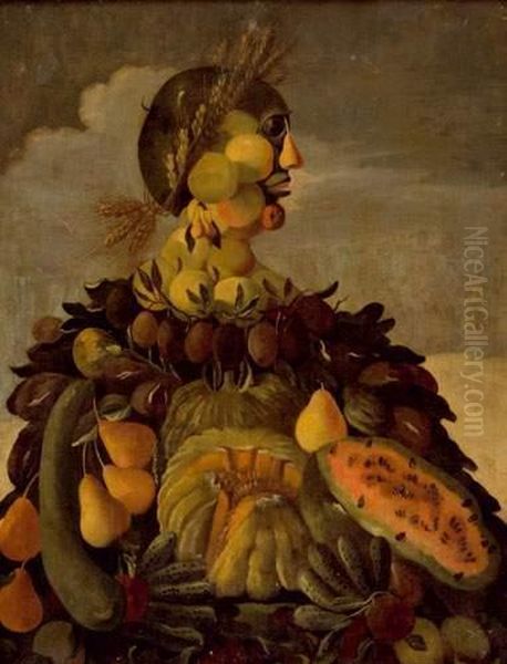 Allegorie De L'ete Oil Painting by Giuseppe Arcimboldo