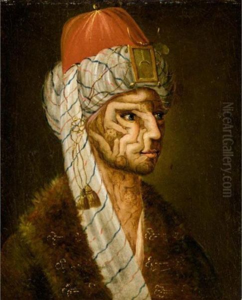 Anthropomorphic Head Of A Turk Oil Painting by Giuseppe Arcimboldo