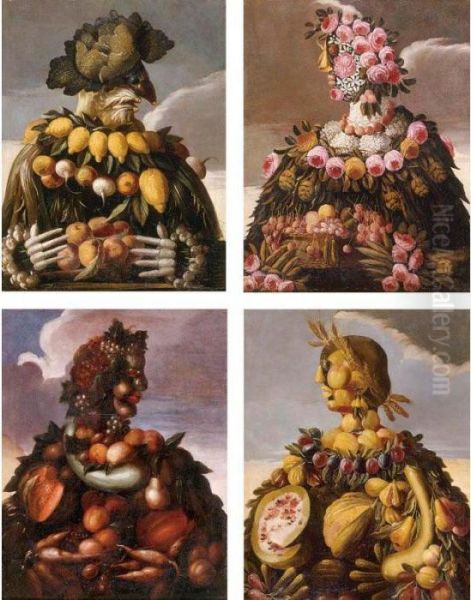 The Seasons Oil Painting by Giuseppe Arcimboldo